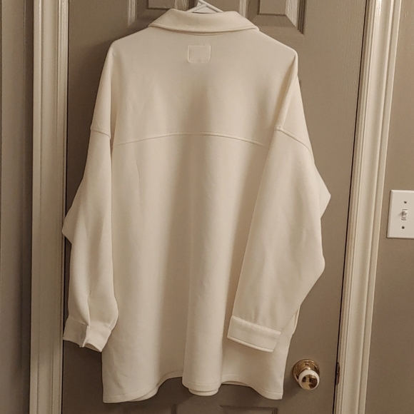 NWT WOMEN'S IVORY SHACKET JACKET SIZE 1X - Picture 2 of 11